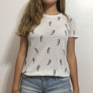 White Seahorse Shirt